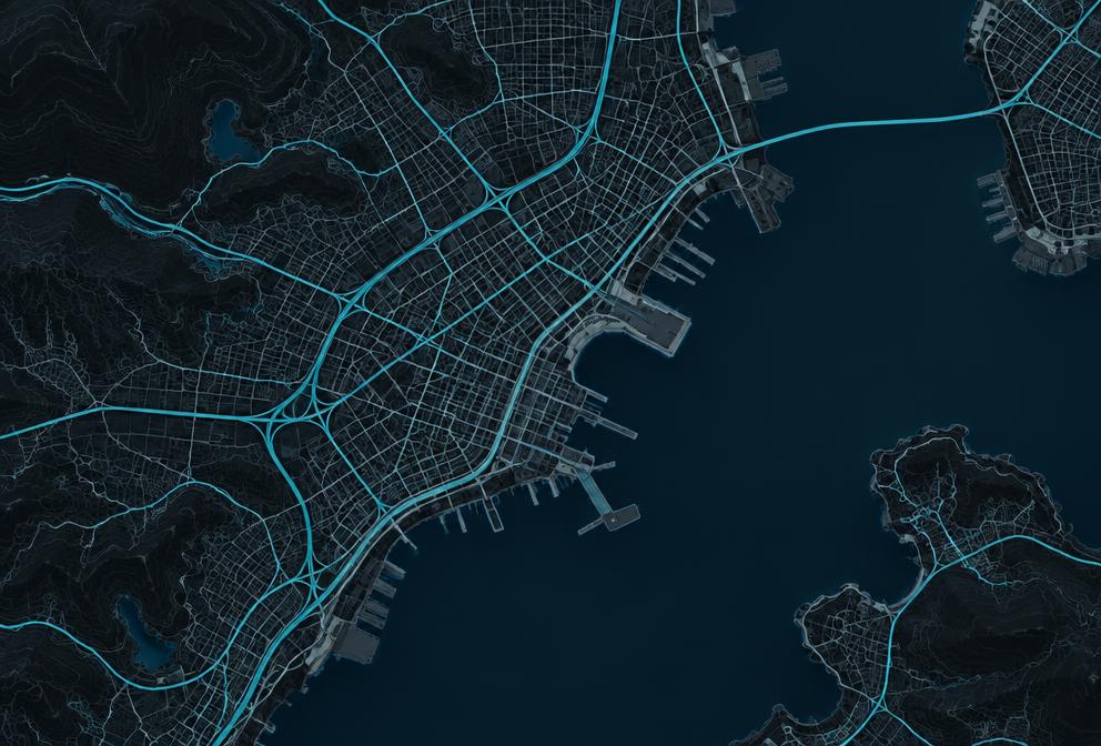 LIVE navigation map visual for Europe West