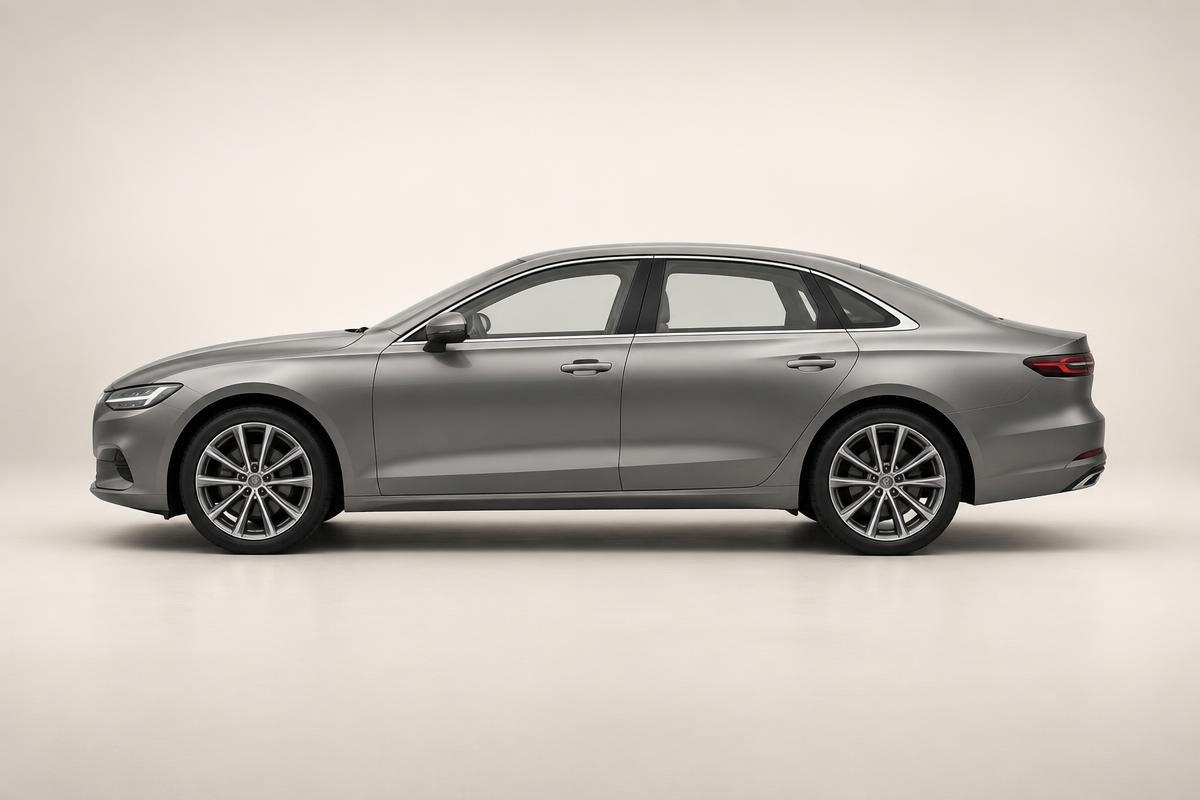 Neutral unbranded vehicle silhouette representing the BMW 5 Series category
